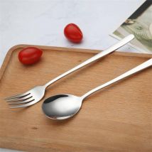 4-6Pcs 8.5 &#39;&#39;Korean Lange Handvat Tafel Vork Diner Soep Lepel Koken Accessoires Roestvrij Staal Bestek Huishoudelijke keuken Gereedschap