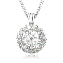 Szjinao – collier avec pendentif en Moissanite, couleur D, argent Sterling 925 AAA +, zircone cubique, bijoux de fiançailles et de mariage, tendance, 2ct