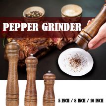 5 "8" 10 "manuel moulin à poivre chêne bois sel et poivre moulin multi-usages Cruet outil de cuisine avec broyeur en céramique