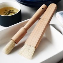2 pièces brosses à huile de cuisine badigeonner brosse manche en bois BBQ Grill brosse à pâtisserie cuisson outils de cuisson beurre miel Sauce brosse ustensiles de cuisson
