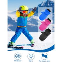 1 paire enfant en bas âge enfants gants pour patin de Ski extérieur hiver moufles bébé garçons filles gants de Ski imperméable neige moufles