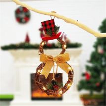 Couronnes suspendues au mur pour noël | Décoration de la maison, pendentifs en forme de couronne de #3S20