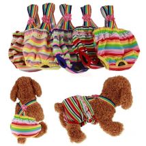 Rayé animal de compagnie chien Shorts couche sanitaire physiologique pantalon lavable femme culotte courte Menstruation sous-vêtements slips
