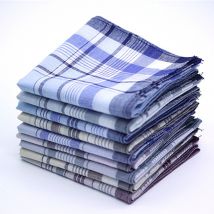 10 Stuks Klassieke Vintage Plaid Streep Zakdoek Mannen Pocket Pleinen 100% Katoen Businesschest Handdoek Zakdoeken Scarves20