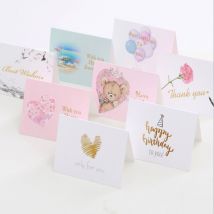 Nouvelles cartes de remerciement d'anniversaire de blocage d'or pour la fête des amis offre spéciale de mariage de fête des mères