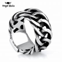 Offre spéciale doigt Art rétro Punk Biker bijoux large chaîne anneau bouddha anneau Rock à argent couleur bouddha anneau