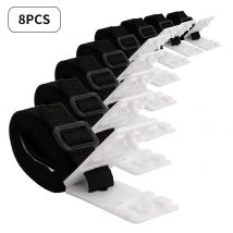 Kit de fixation de bobine de couverture de piscine solaire, sangles de couverture, 8 boucles et 8 Clips pour piscine hors sol