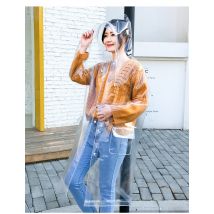 FreeSmily – imperméable Transparent pour adultes, , randonnée en plein air, pêche, imperméable EVA en plastique, Protection de l'environnement