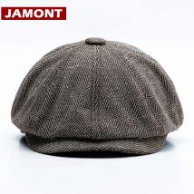 Casquette de gavboy pour hommes femmes | Casquette octogonale Tweed pour détective, casquette rétro, casquette plate, Gorras Mujer,