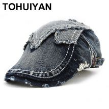 Chapeau en Denim pour hommes et femmes rétro, chapeau de boulanger pour hommes et femmes, été et automne