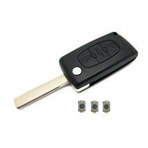 Boîtier de clé à 3 boutons pour Peugeot 207 307 407 308 avec 3 boutons clés de voiture étuis de protection accessoires de voiture