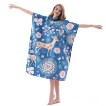 Peignoir de bain à séchage rapide, serviette de plage en microfibre, douce et absorbante, pour hommes et femmes, adulte,