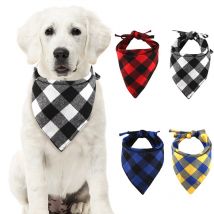 Plaid en coton Double épaisseur confortable | Jaune, bleu, rouge, noir, blanc, noir, bleu, serviette de Saliva pour chien
