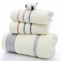 Serviette de bain Great Wall 32 brins, 100% coton, ensemble 3 pièces, Premium, hôtel de luxe et Spa
