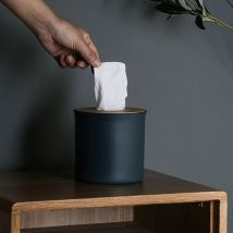 Porte-serviettes rond en plastique, porte-serviettes en bambou, accessoires de Table de bureau