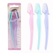 Portable 3 pièces sourcil rasoir outil multifonction épilateur Facial rasoir Facial épilateur avec couverture de précision pour les femmes hommes