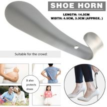 Chausse-chaussures en acier inoxydable et métal argenté, 1 pièce, 14.5cm
