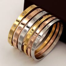 Nouvelle amour bijoux coloré zircone cristal Bracelet Bracelets et Bracelets pour les femmes Pulseiras K0020