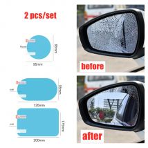 Film de protection pour rétroviseur de voiture, 2 pièces/lot, imperméable, Anti-buée, pour vitres