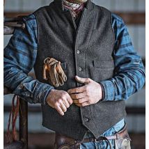 Hommes costume gilet automne affaires costume gilet hommes sans manches Vintage Tweed gilet grande taille 5XL fête de mariage