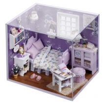 Fille bricolage jouets poupée maison chambre bloc de construction assemblage moule enfants jouets noël anniversaire amusant jouets fille