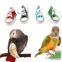 Mini chaussures en toile pour animal de compagnie, Cage à oiseaux, décoration, jouet d'escalade