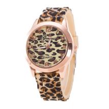 Relogio Sexy femmes montres imprimé léopard rond Silicone montres femme montre à Quartz décontracté léopard bayan kol saati