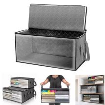 Boîte de rangement en tissu Non tissé, boîte de rangement pliante, sac de rangement à fenêtre transparente, organisateur pour vêtements, boîte de rangement avec couvercle