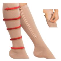 directe Antifatigue bas de Compression-bout ouvert-fermeture éclair