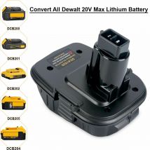 DCA1820 adaptateur de batterie pour Dewalt 18V ni-cd Ni-mh batterie DC9096 outils compatibles avec batterie Li-ion 20V MAX DCB200