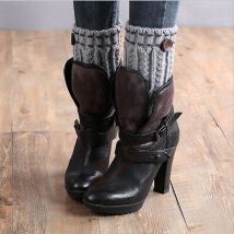 femmes hiver jambières courtes tricoté Crochet jambières manchettes chaussettes dame hiver bottes Toppers botte couverture