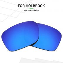 Mryok-lentilles de rechange polarisantes anti-rayures | Pour-Oakley Holbrook OO9102 lunettes de soleil bleu profond