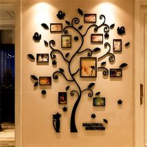 3D arbre généalogique autocollant acrylique Album Photo pour autocollant mural arbre forme décoration autocollants décor à la maison affiche murale suspendus