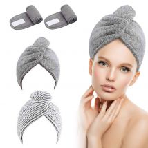 Microfibre serviette de bain cheveux sec séchage rapide dame serviette de bain douche douce pour femme homme Turban tête enveloppement outils de bain