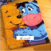 Tapis mural à crochet avec fils brodés, ensemble de coussins de canapé, décoration de maison avec meilleur ami, tapis de sol
