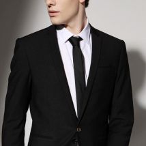Homme paresseux cravate à glissière, décontracté cravate noire mat cravate, gentleman noir cravate personnalisée