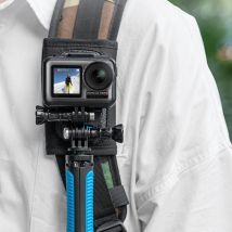 TELESIN fixation rapide bandoulière avec double tête j-crochet sac à dos support de coussin pour GoPro Hero 7 6 5 SJCAM EKEN OSMO ACTION