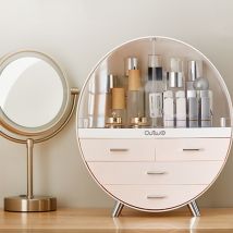 acrylique maison maquillage organisateur masque tiroir salle de bain brosse étui de rouge à lèvres bureau bijoux cosmétique soins de la peau boîte de support