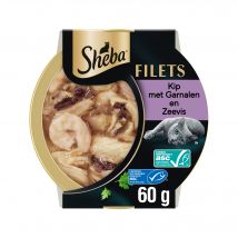 Sheba Filets - Huhn mit Garnelen und Meeresfisch - 16 x 60 g