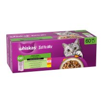 Whiskas 1+ Nassfutter - Tasty Mix - Auswahl des Küchenchefs - 60 x 85 g