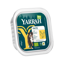 Yarrah Bio Paté Hundefutter - Schälchen - Huhn & Alge - 12 x 150 g