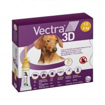 Vectra 3D Dog XS - 1,5 bis 4 kg - 3 Pipetten