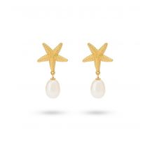 Earring Starfish And Sweetwater Pearl 42488Y