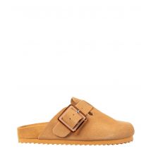 Cow Suede Bio Sabot With Buckles
