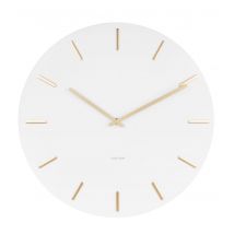 Wall clock Charm steel with gold battons