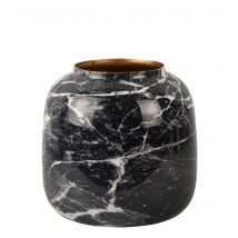 Vase Marble Look sphere iron medium