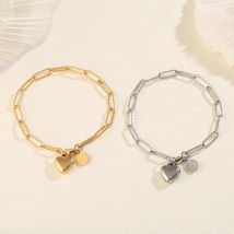 Bracelet pendentif simple en acier inoxydable et titane pour femme, bijou pour meilleure amie, cadeau pour meilleure amie