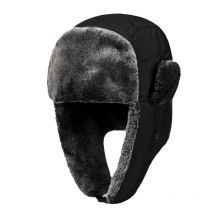 Trapper Hats Men's Lei Feng hat Winter dad cycling warm hat with thick wool ear protection cotton hat