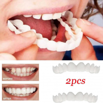 Gwong Lot de 2 prothèses dentaires en silicone pour le blanchiment des dents