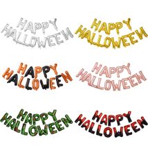 Ensemble de ballons lettres Halloween 16 pouces HAPPYHALLOWEEN noir et orange décoration d'ambiance bannière Halloween